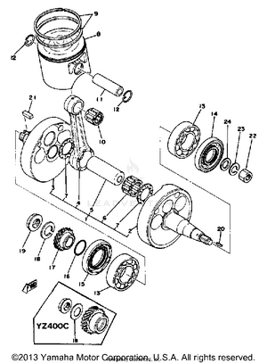Crank Piston Yz400c D E Schematic