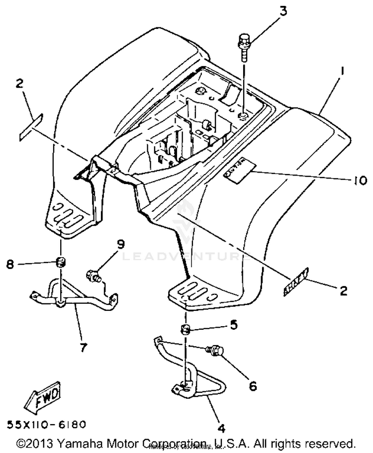 Rear Fender Schematic