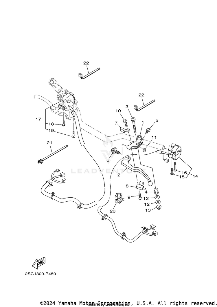 Handle Switch Lever FJ09 CA - FJ09GCB - 2016 Schematic
