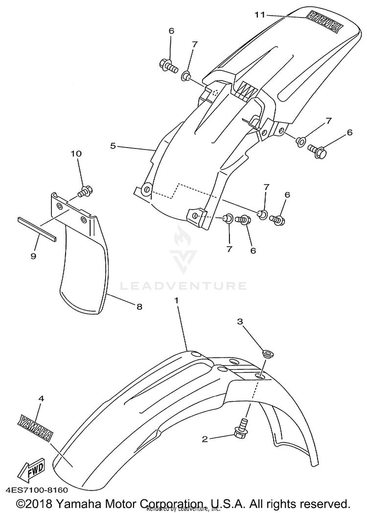 Fender YZ80 - YZ80L1 - 1999 Schematic