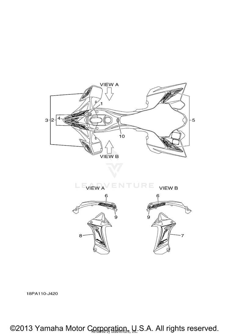 Graphics YFZ450R SPECIAL EDITION - YFZ450RSEZ - 2010 Schematic