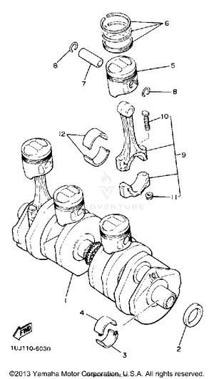 Crankshaft Piston Schematic
