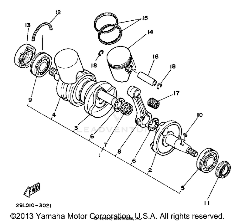 Crankshaft-Piston Schematic