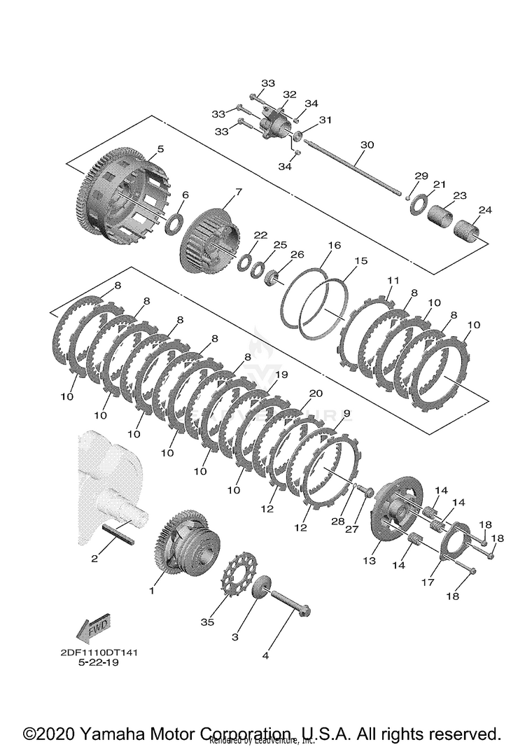 Clutch STAR VENTURE - XV19FLGY - 2020 Schematic