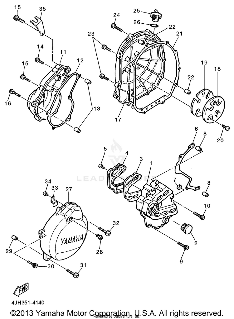 Crankcase Cover 1 Schematic