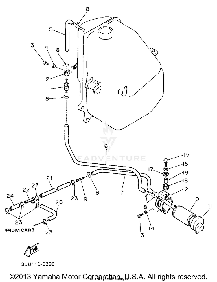 Fuel Tank California Only Schematic