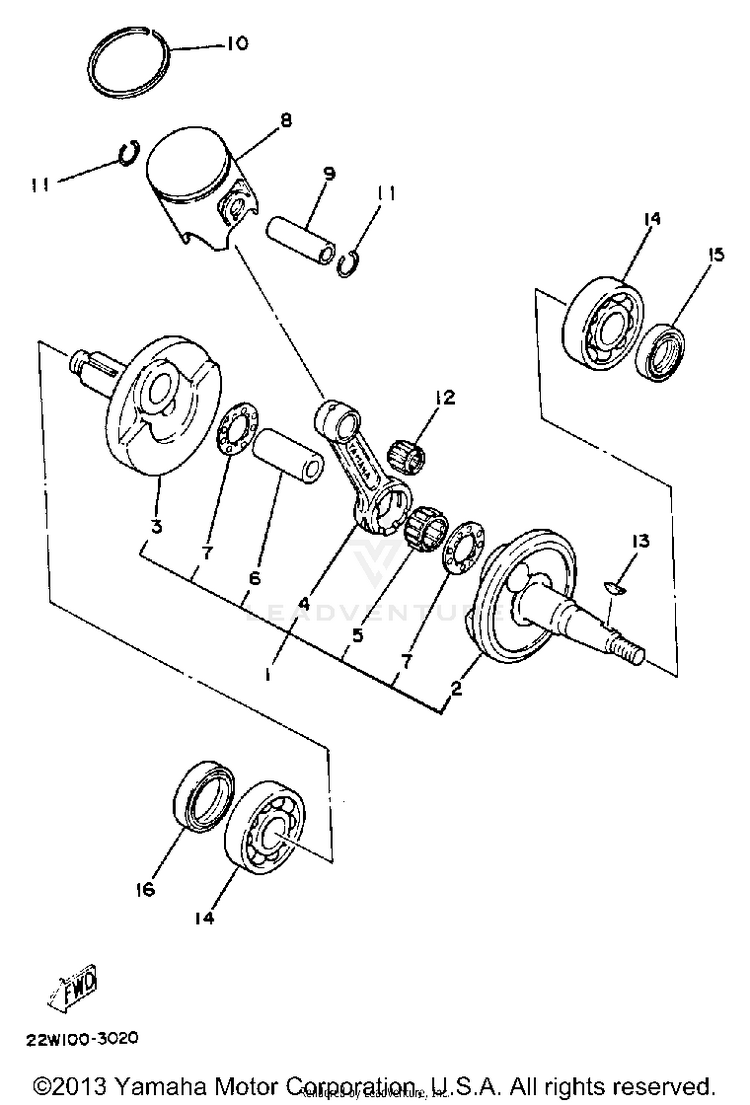 Crankshaft-Piston Schematic