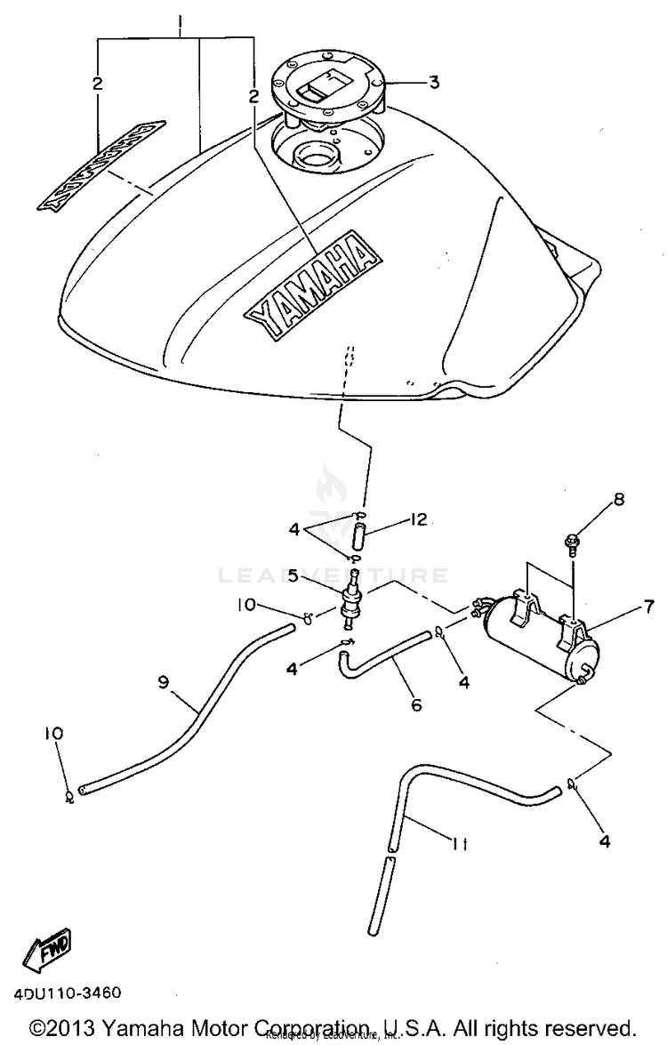 Fuel Tank California Only Schematic