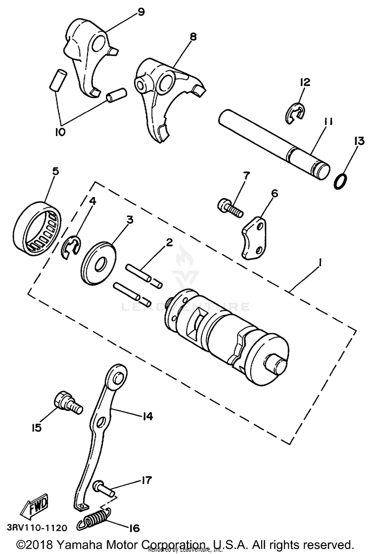 Shift Cam - Fork Schematic