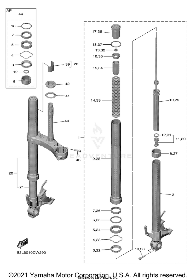 Front Fork Schematic