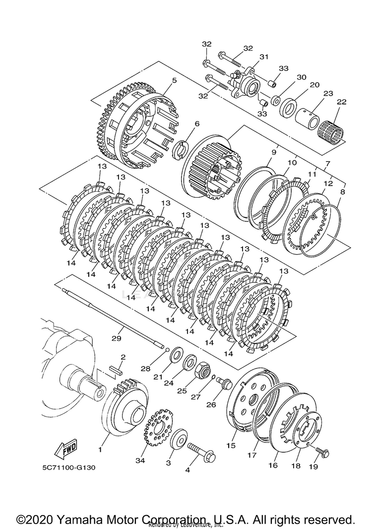 Clutch RAIDER - XV19CXCB - 2008 Schematic