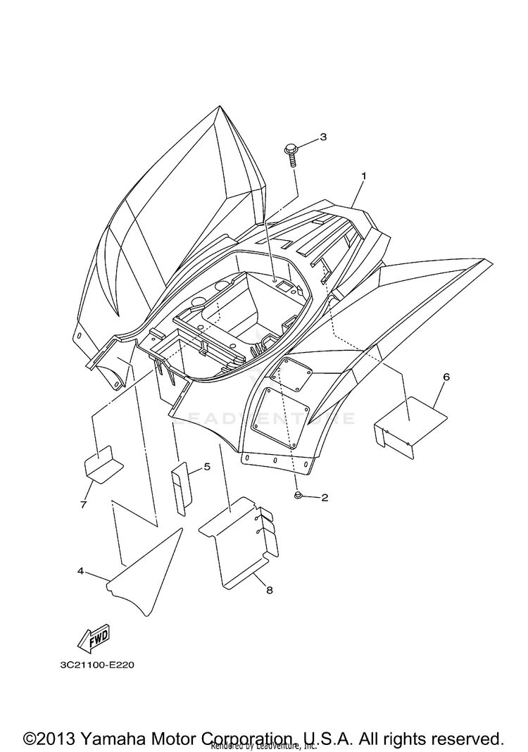 Rear Fender Schematic