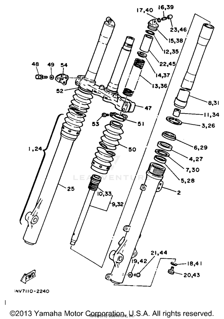 Front Fork Schematic