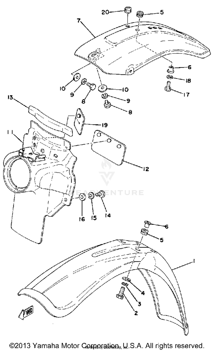 Front Fender-Rear Fender Schematic