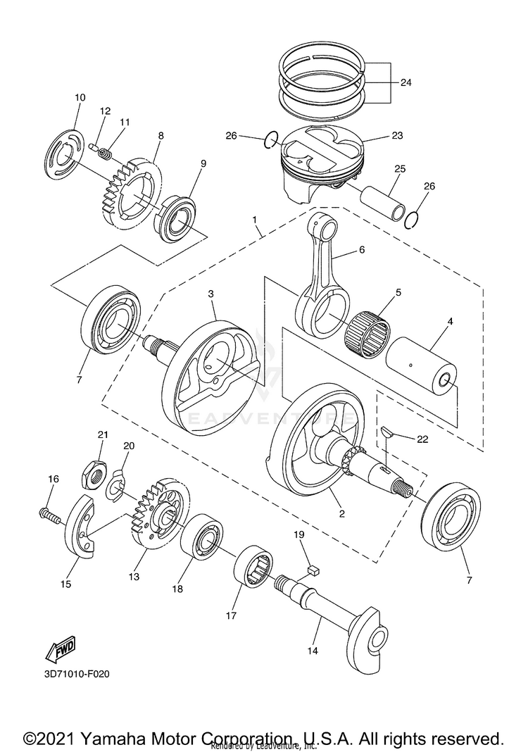 Crankshaft Piston Schematic