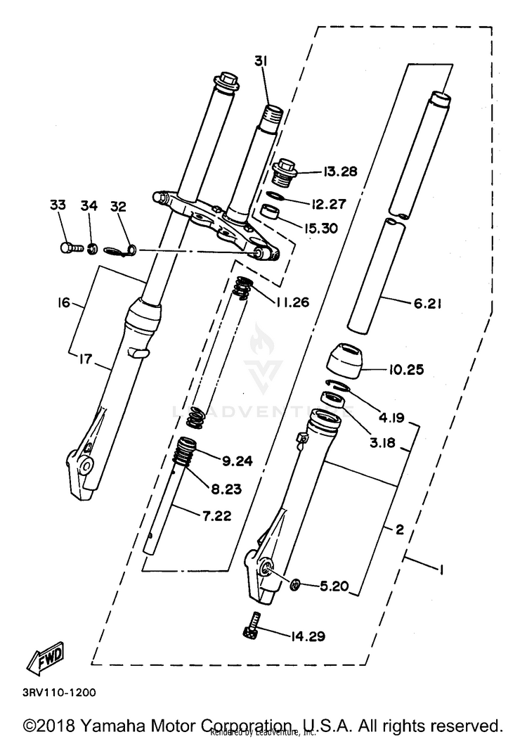 Front Fork Schematic