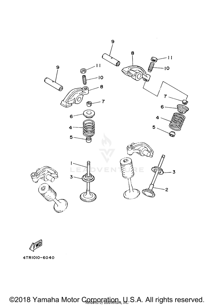 Valve V STAR 650 SILVERADO - XVS65ATXCB - 2008 Schematic