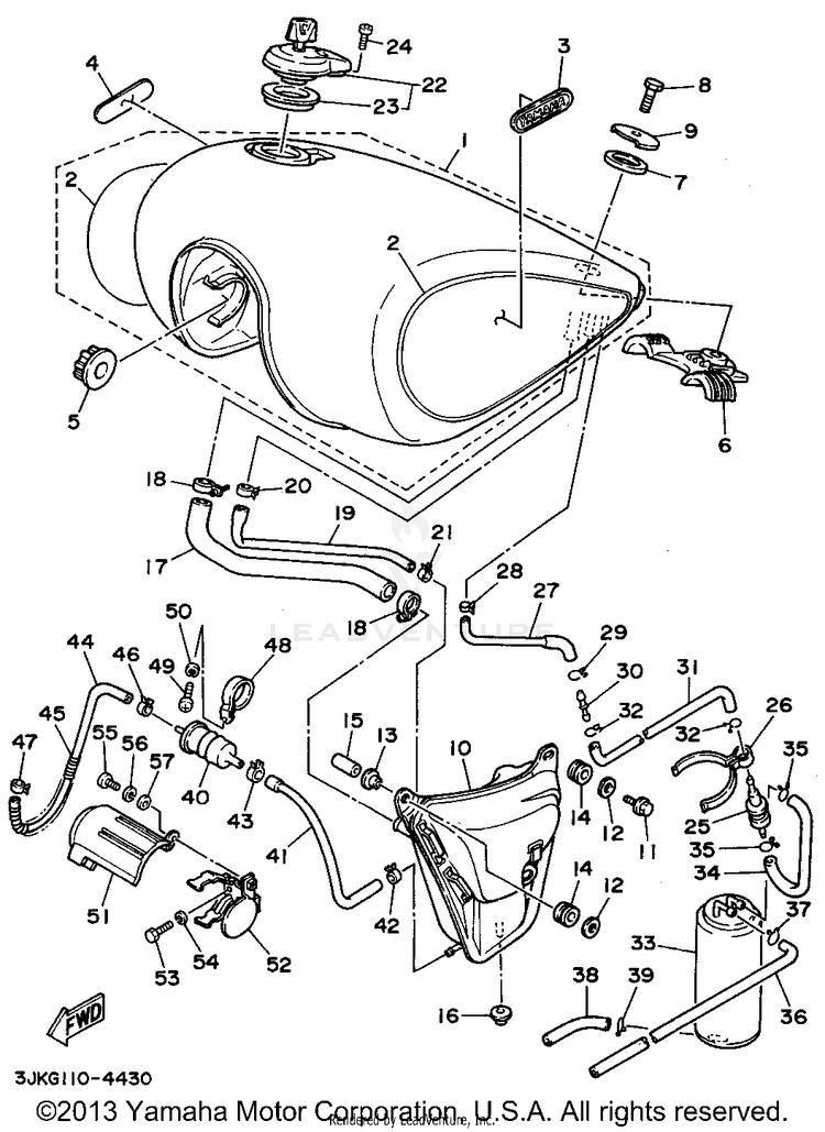 Fuel Tank California Only Schematic