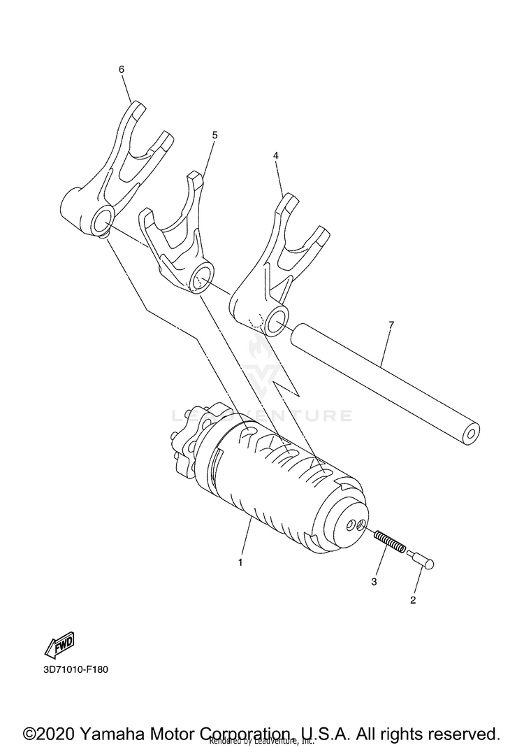 Shift Cam Fork Schematic