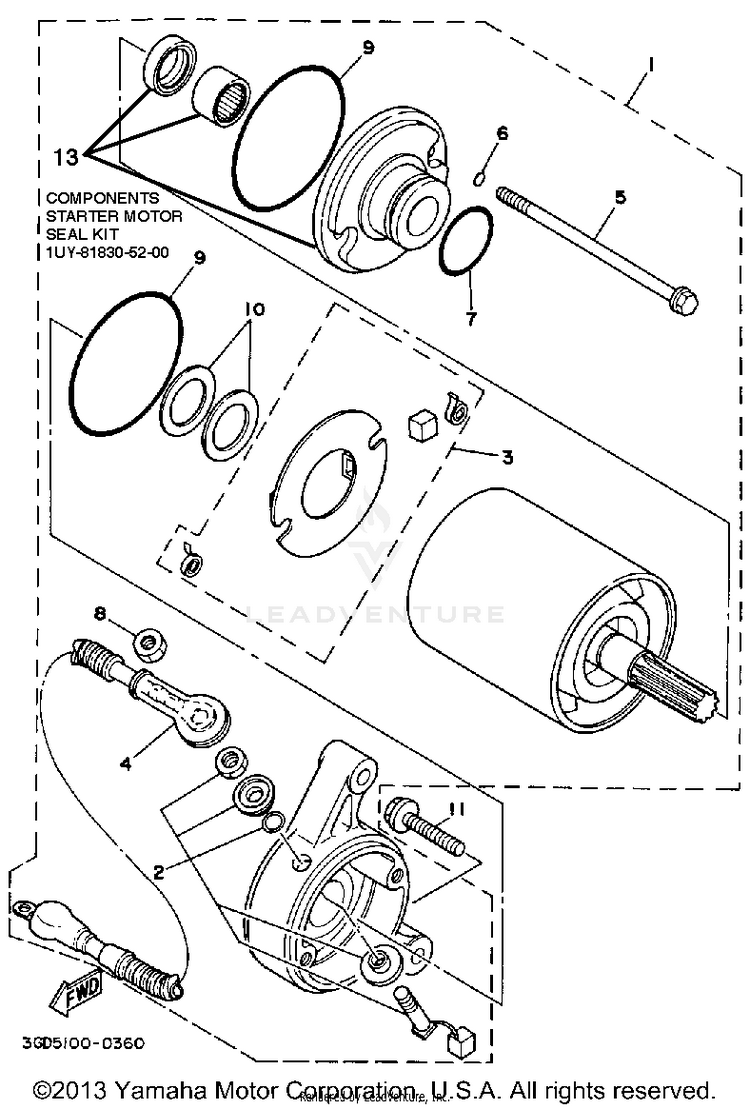 Starting Motor Schematic