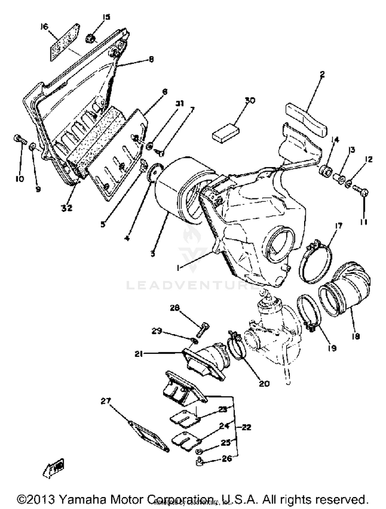 Air Cleaner Yz125f Schematic