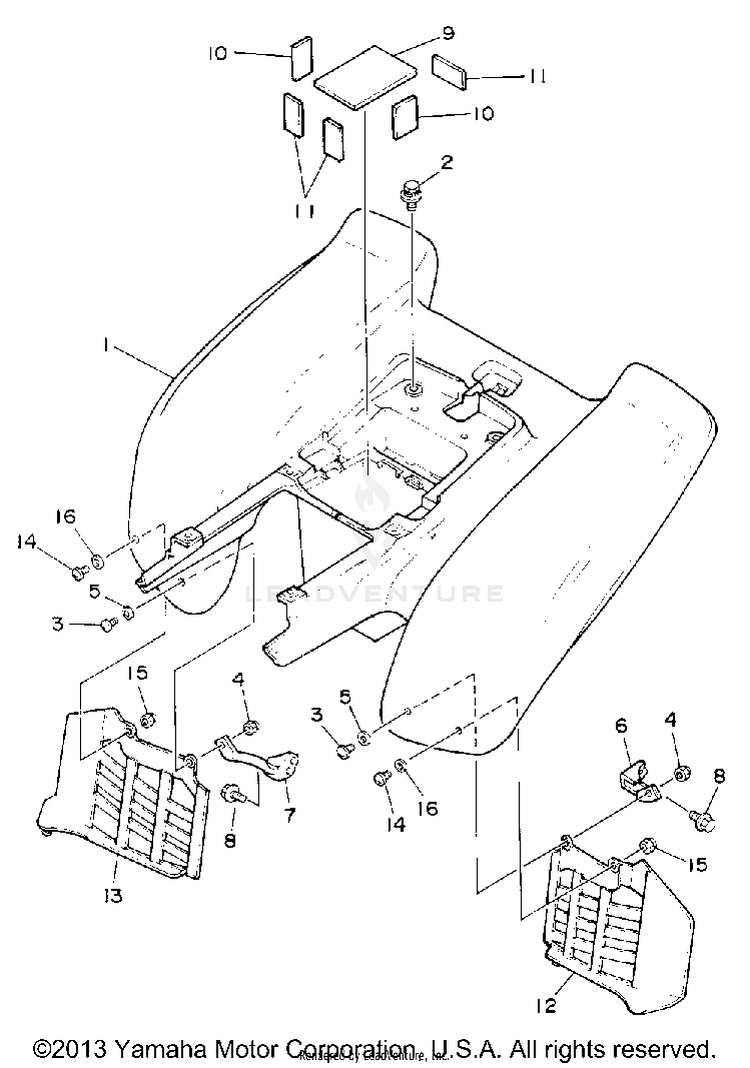 Rear Fender Schematic