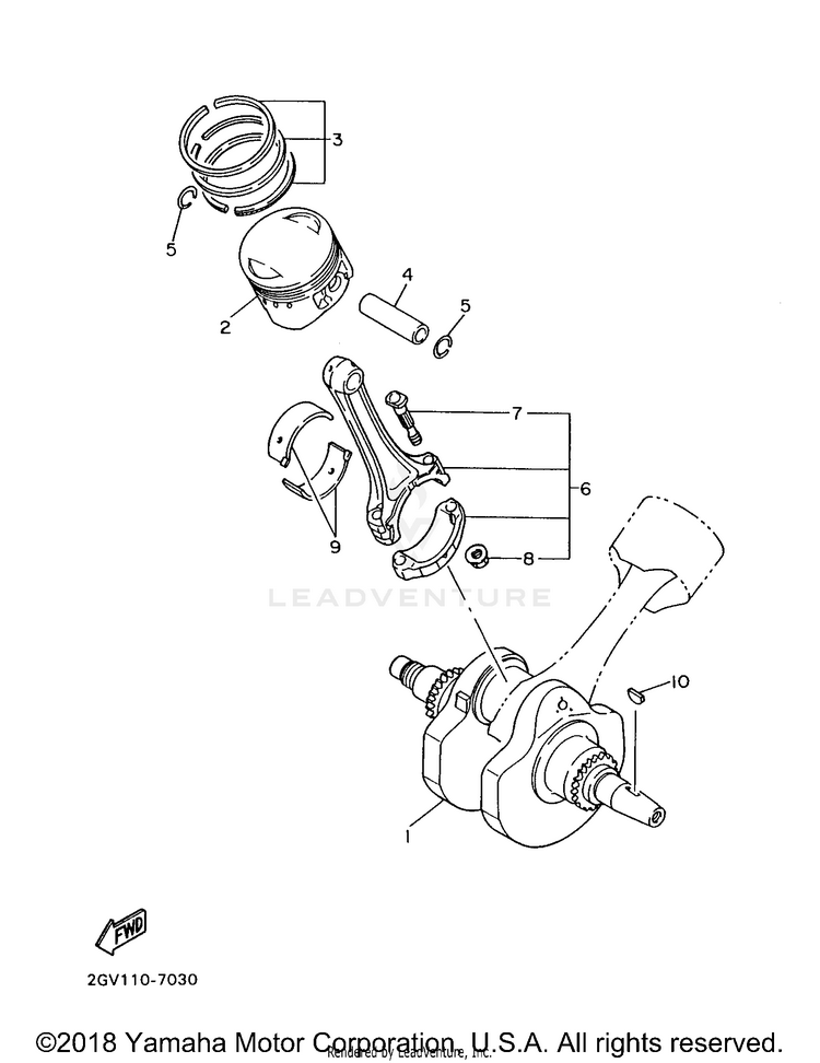 Crankshaft Piston Schematic