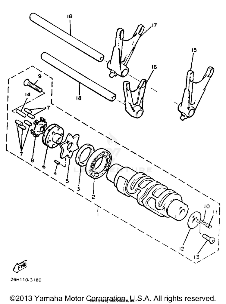 Shift Cam Fork Schematic