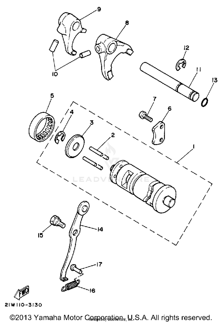 Shift Cam-Fork Schematic