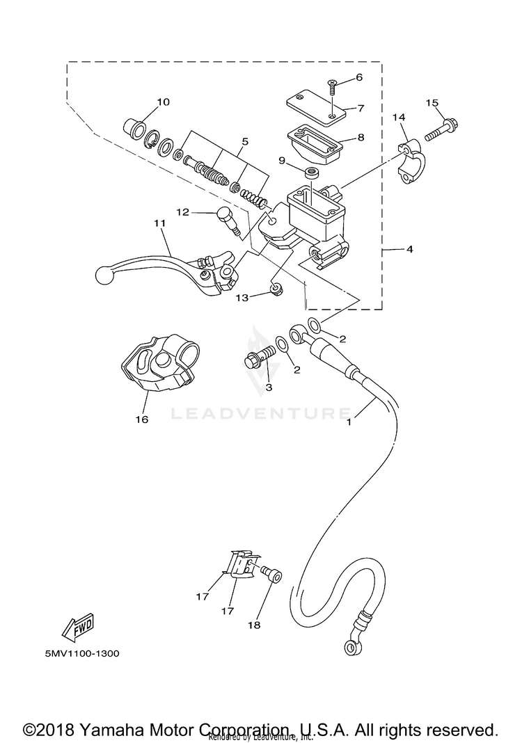 Front Master Cylinder Schematic