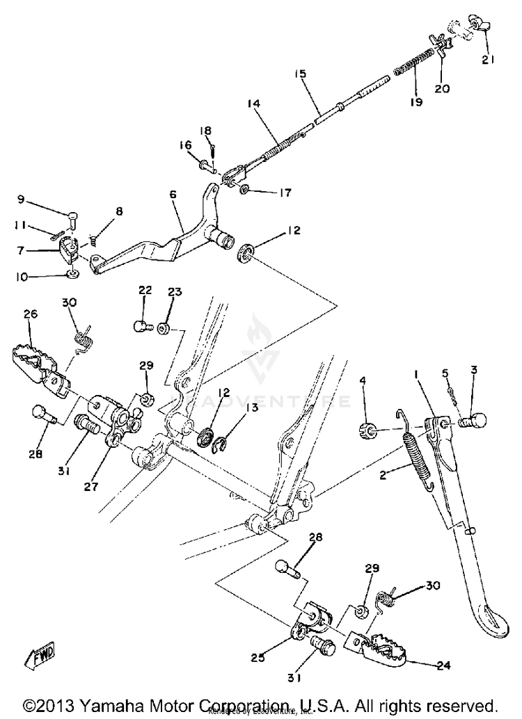 Stand-Footrest Schematic