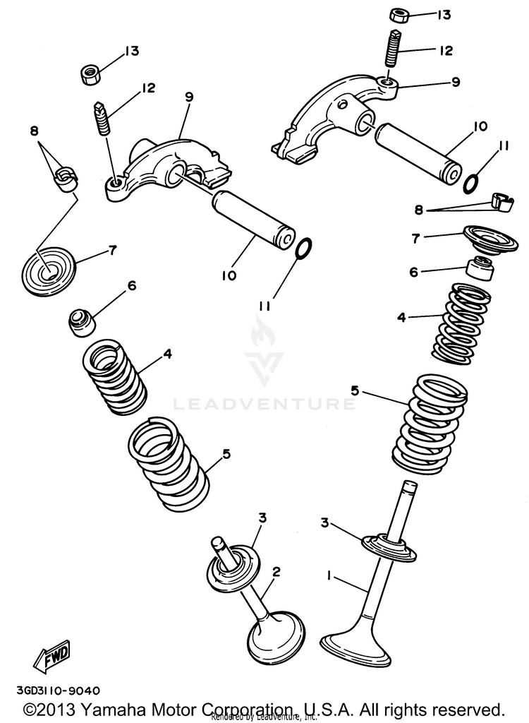Valve BIG BEAR 4WD (ME & NH Only) - YFM350FWF_MNH - 1994 Schematic