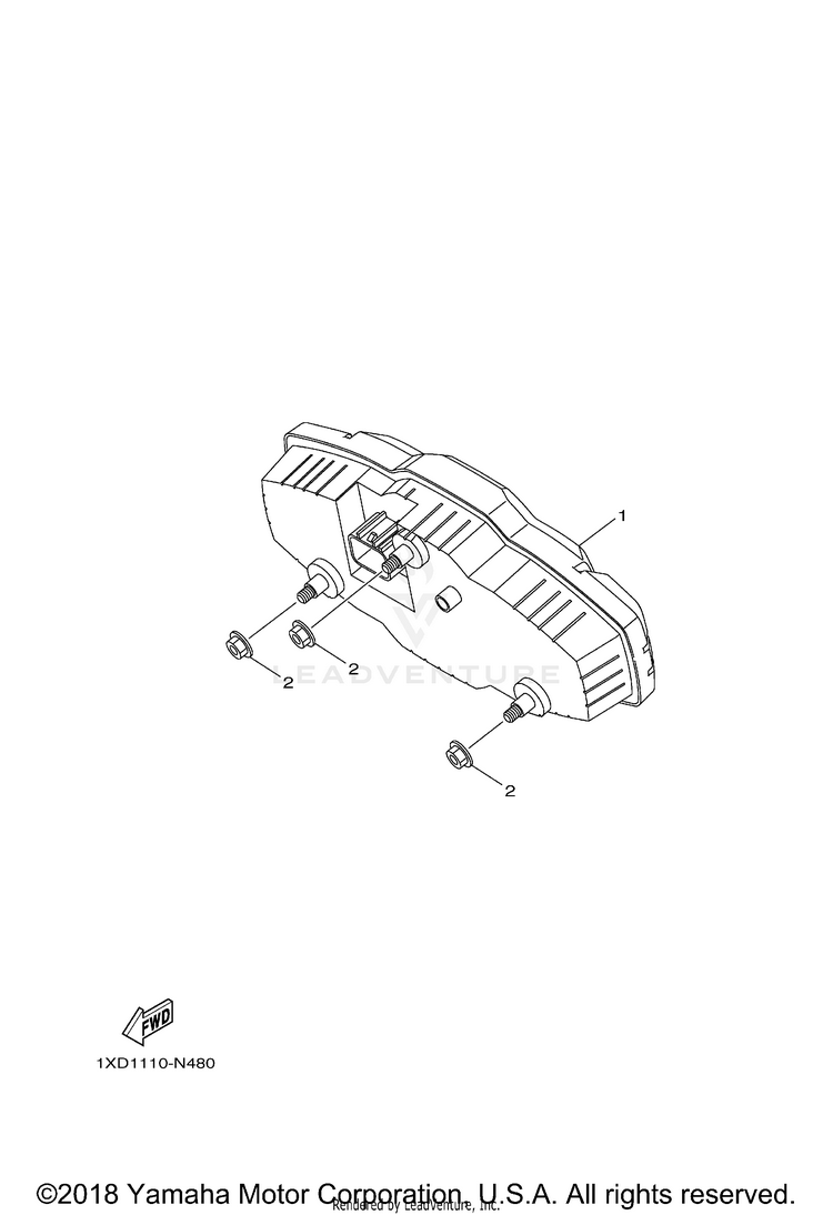 Meter VIKING 700 HUNTER - YXM700DHEH - 2014 Schematic