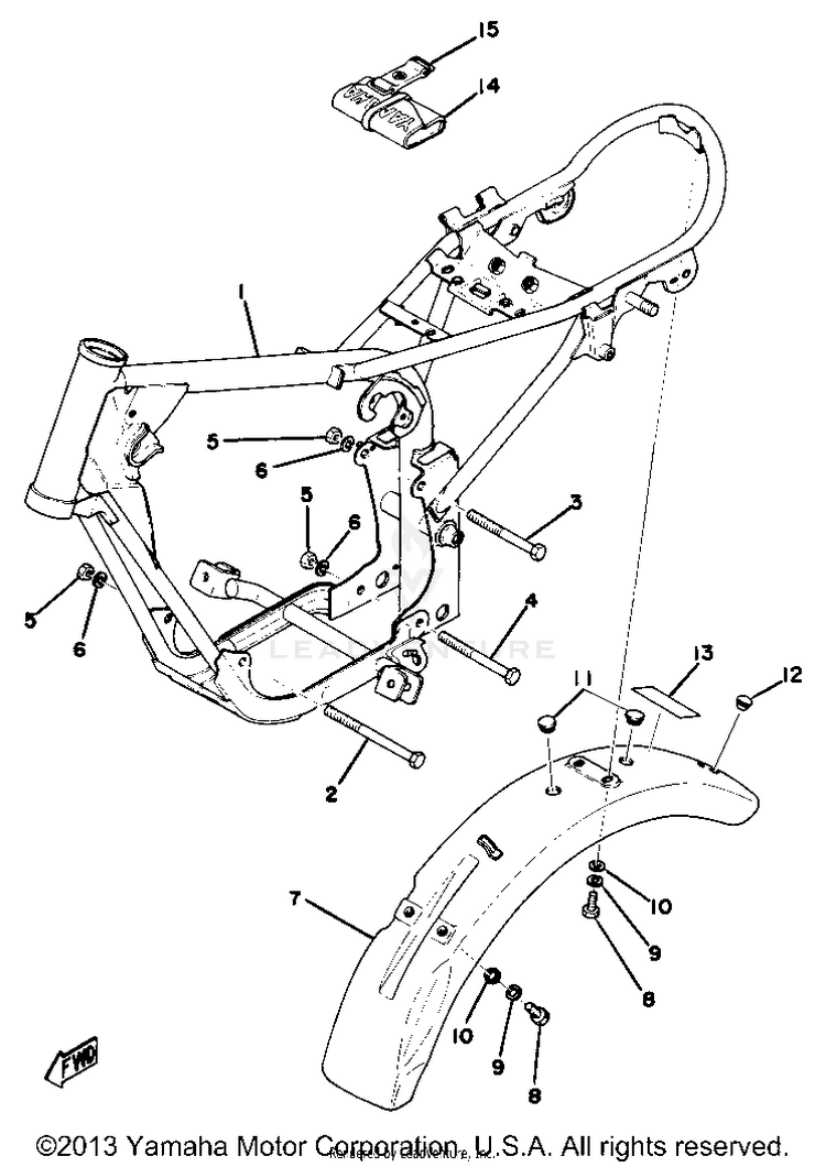 Frame - Rear Fender Schematic
