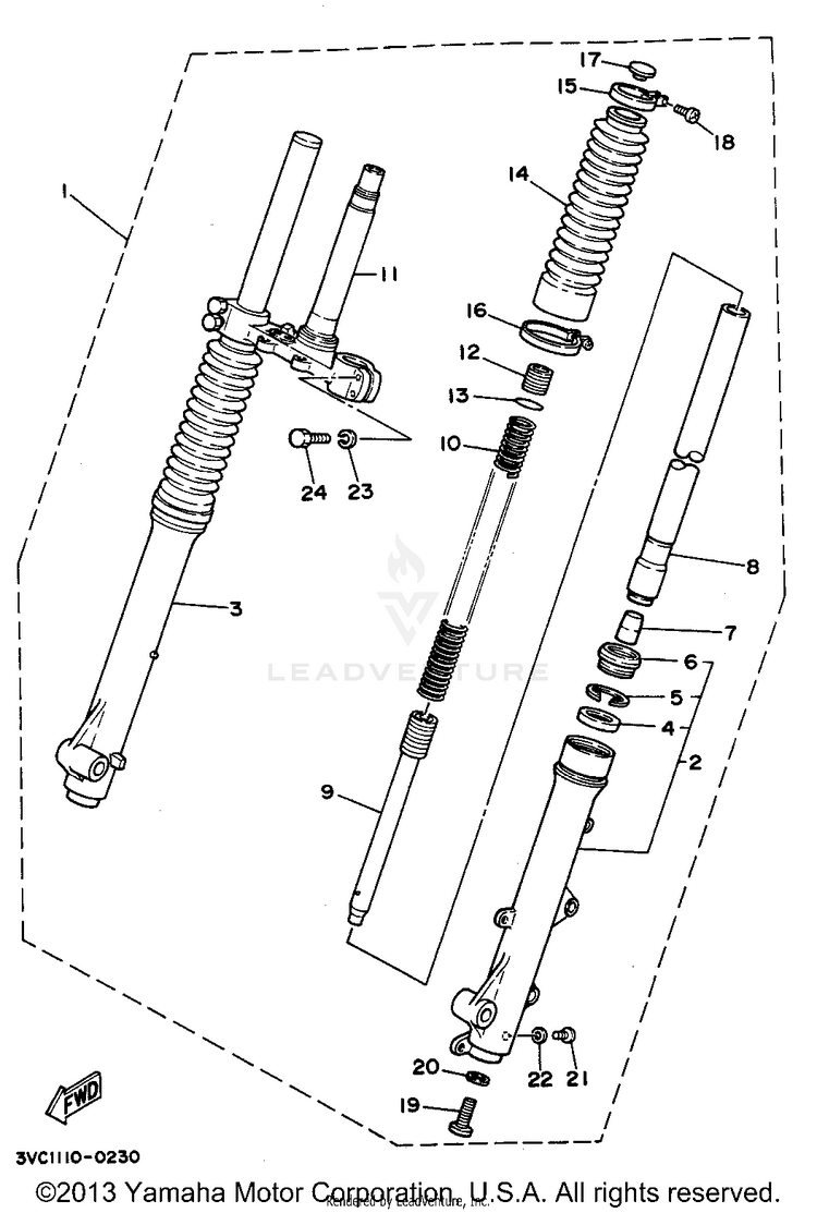 Front Fork Schematic