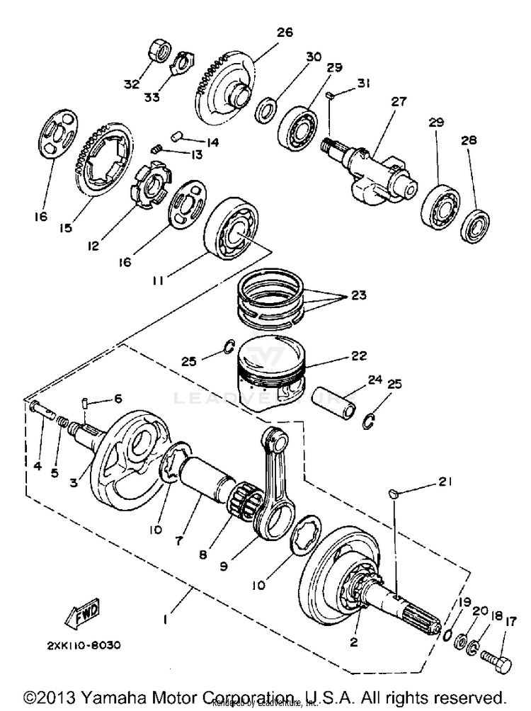 Crankshaft Piston Schematic