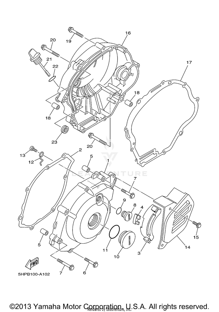 Crankcase Cover 1 Schematic