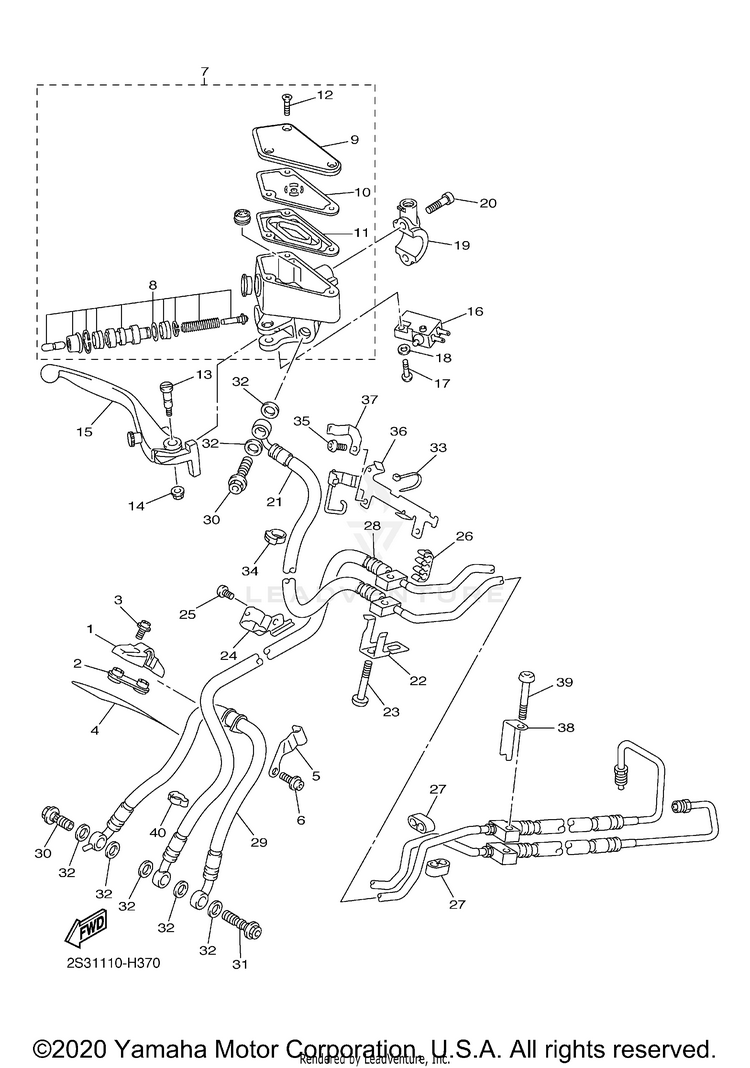 Front Master Cylinder Schematic