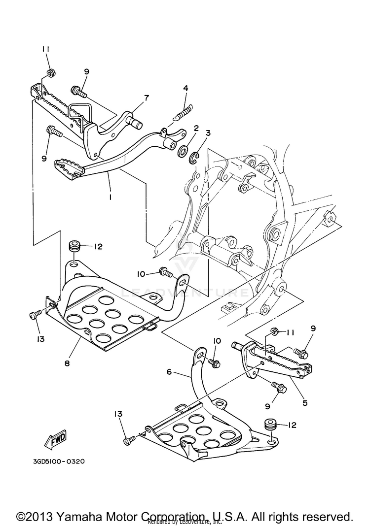 Stand Footrest Schematic