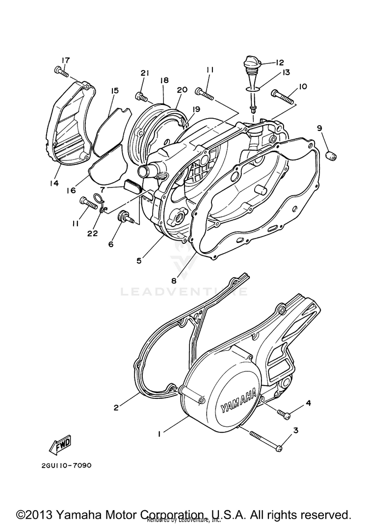 Crankcase Cover 1 Schematic