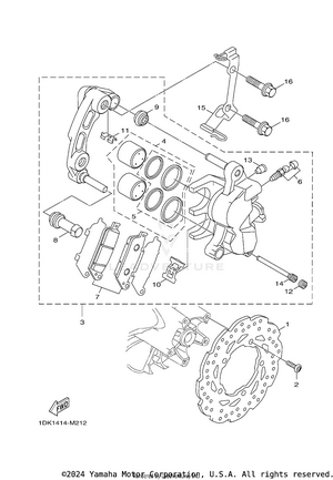 Front Brake Caliper Schematic
