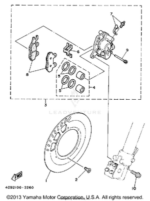 Front Brake Caliper Schematic