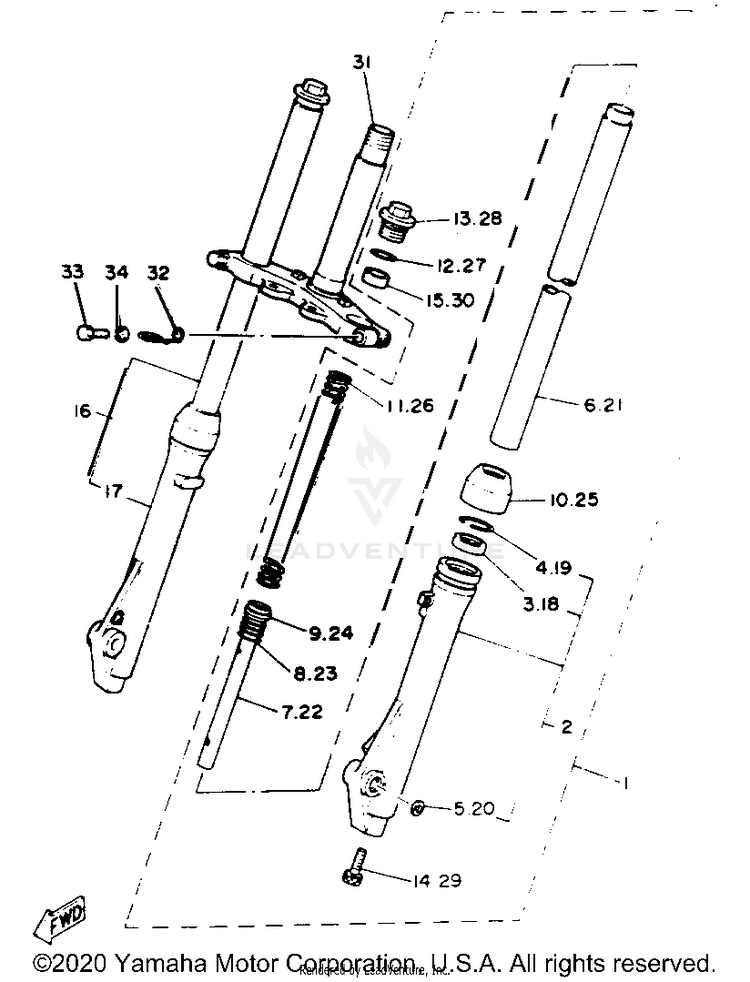 Front Fork Schematic