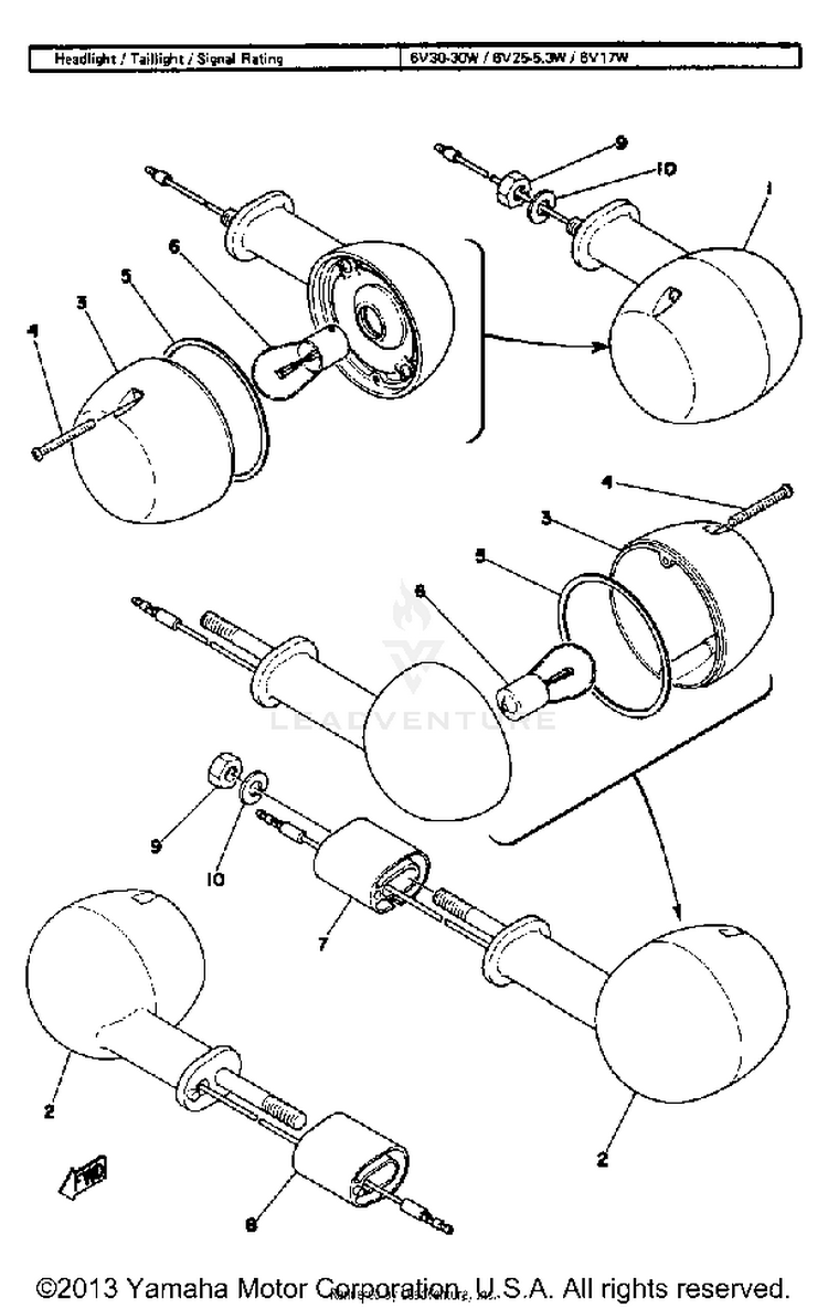 Turnsignal Gt80e - Gt80e-009161 - Gt80f GT80E - 1978 Schematic