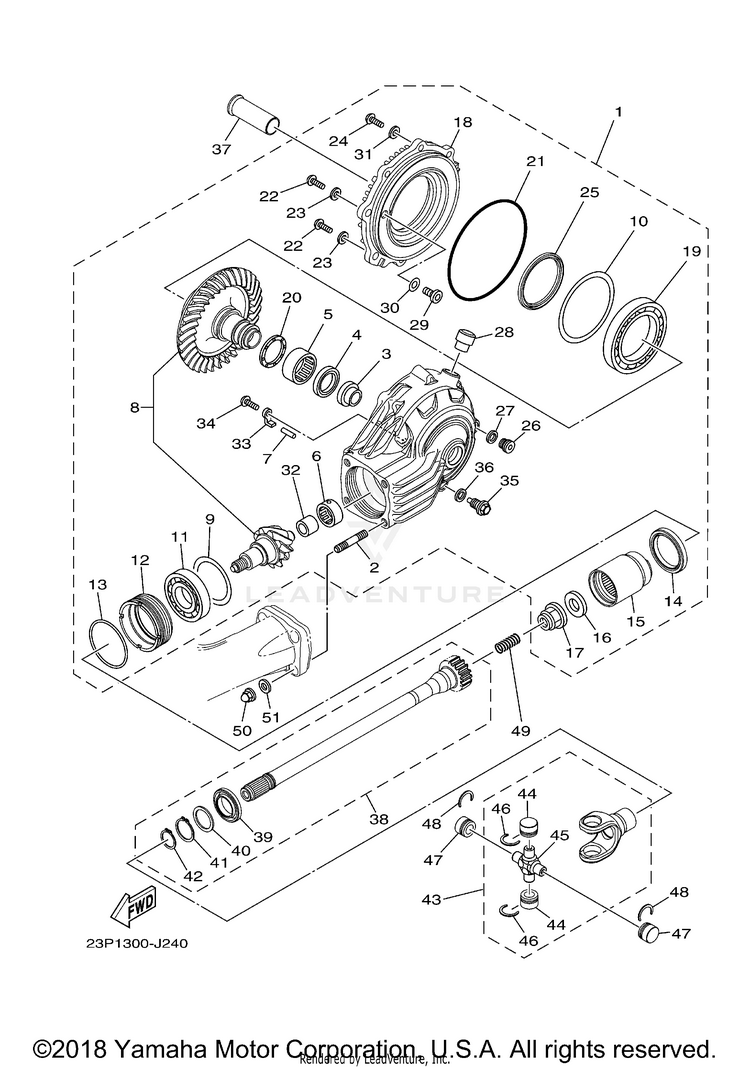 Drive Shaft SUPER TENERE - XTZ12HCL - 2017 Schematic