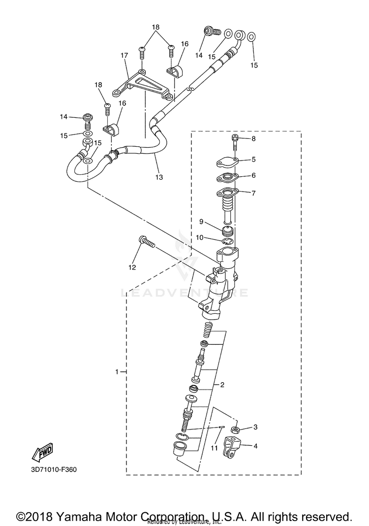 Rear Master Cylinder Schematic