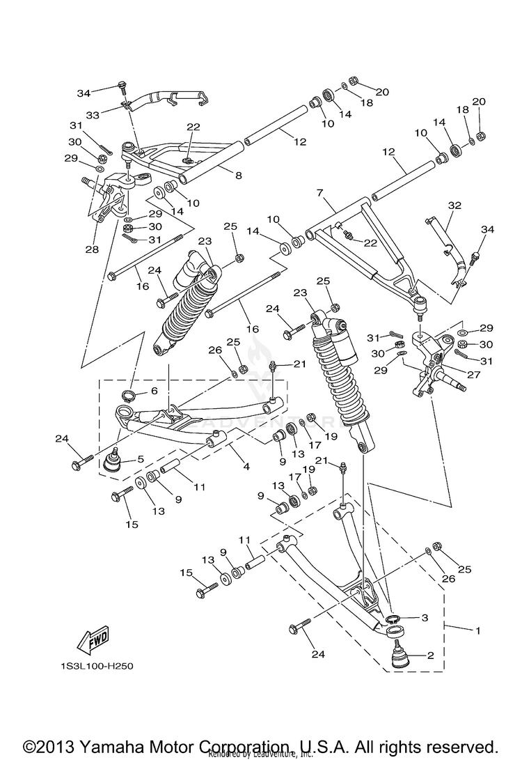 Front Suspension Wheel 700 SPECIAL EDITION - YFM7RSEA - 2011 Schematic