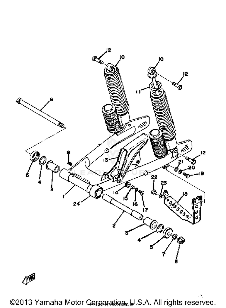 Rear Arm Cushion Chain Case Schematic