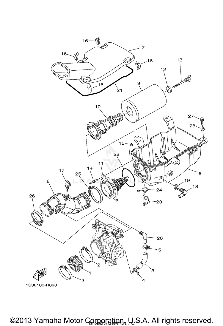 Intake 700 SPECIAL EDITION - YFM7RSEA - 2011 Schematic