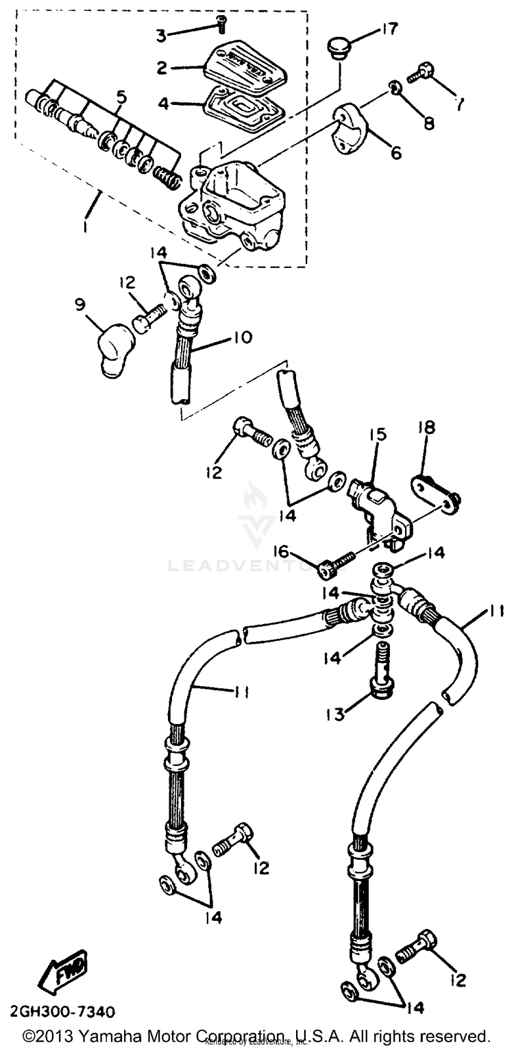 Front Master Cylinder Schematic